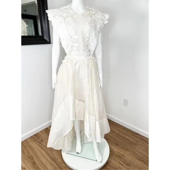 Zimmermann Tama Asymmetric Sequin-Embroidered Gown Size 3 / US 10 - Picture 10 of 15